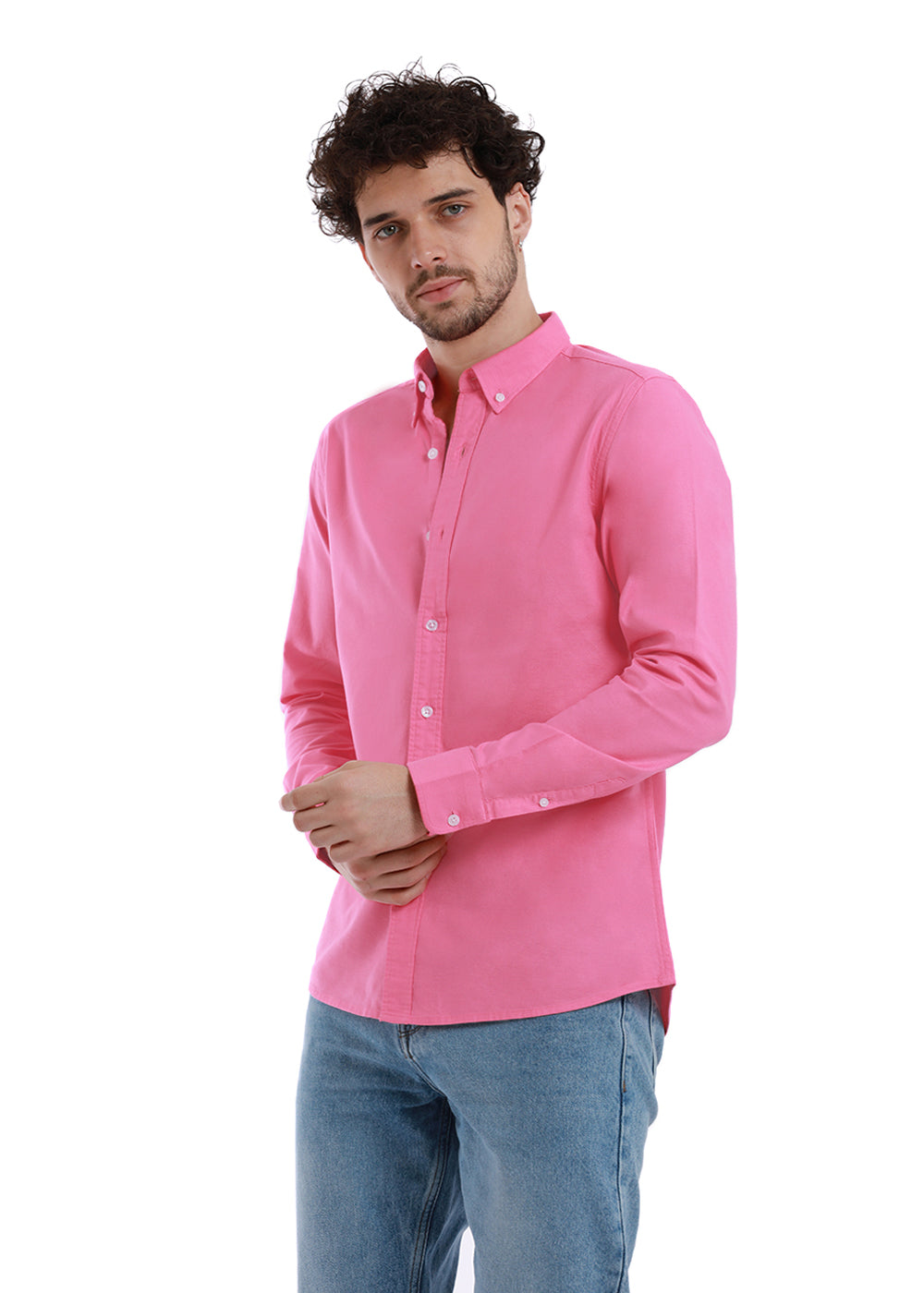 Pink shirt and blue pants | Blue pants, Pink shirt, Mens fashion